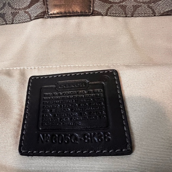 Coach Vintage 2005 Signature Flap Shoulder Bag W/Snake Skin Bronze  8K38 - Picture 9 of 15